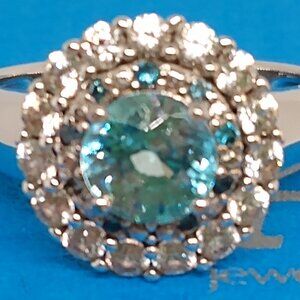 Cambodian blue zircon, & blue diamonds!
